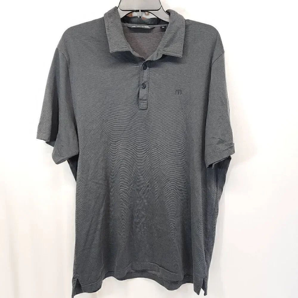 Travis Mathew Size XL Pima Cotton Blend Charcoal Grey Polo Shirt N7